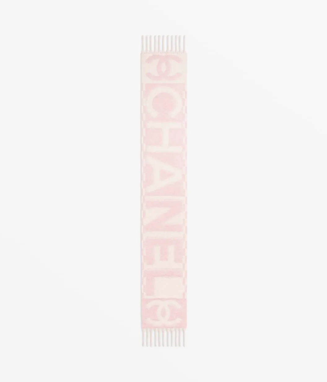 Alternative view of Chanel Scarf Light Pink/White /
