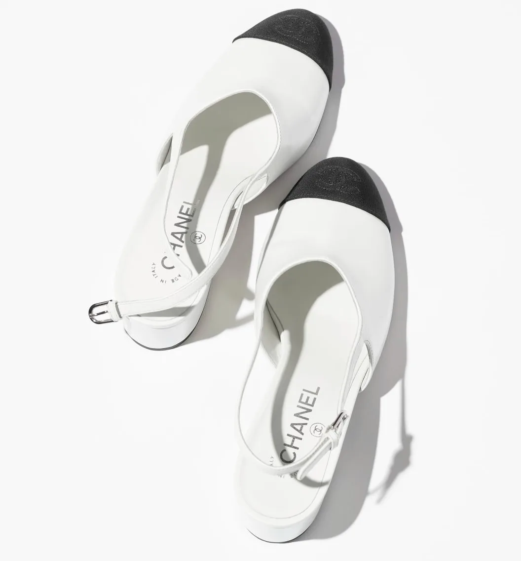 Chanel Slingbacks White/Black --NAEET - Image 3