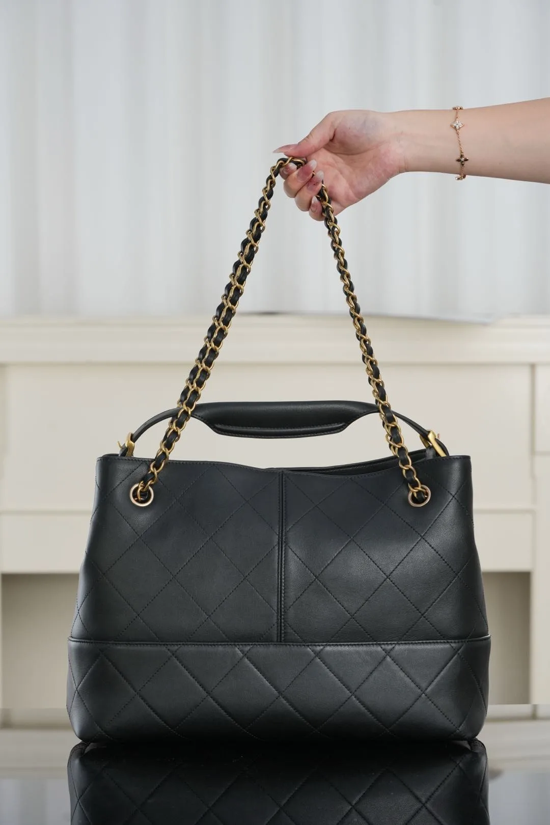 Chanel Shopping Small Tote Bag / Pink Gold Hardware - Image 7