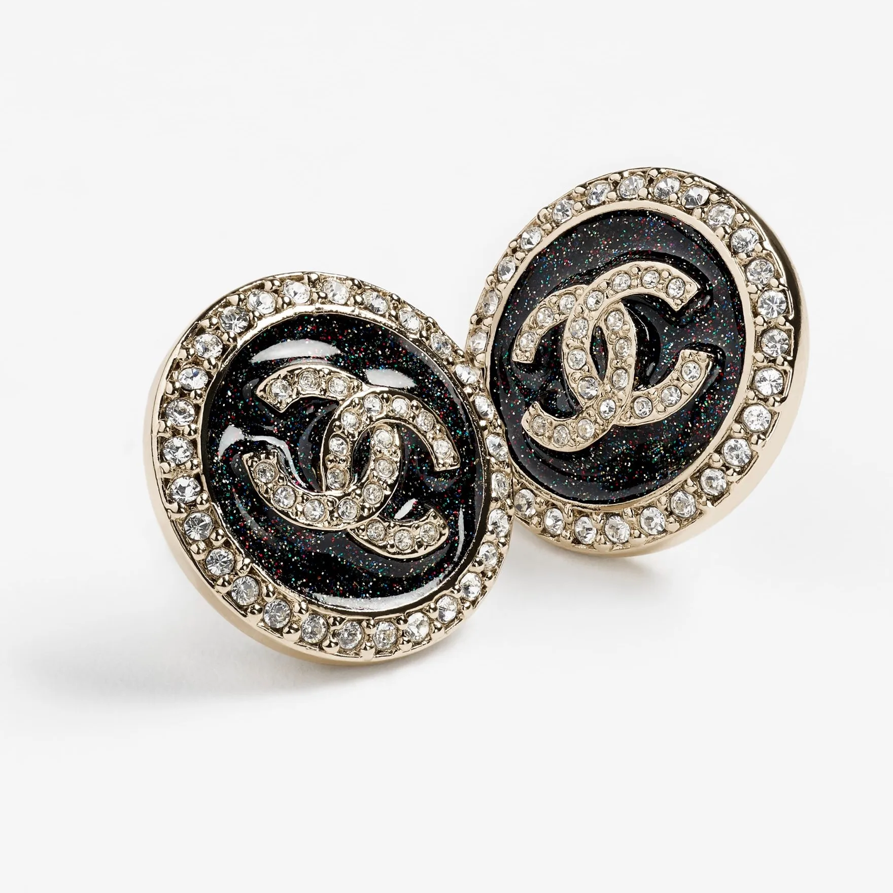 Alternative view of Chanel Stud Earrings Black