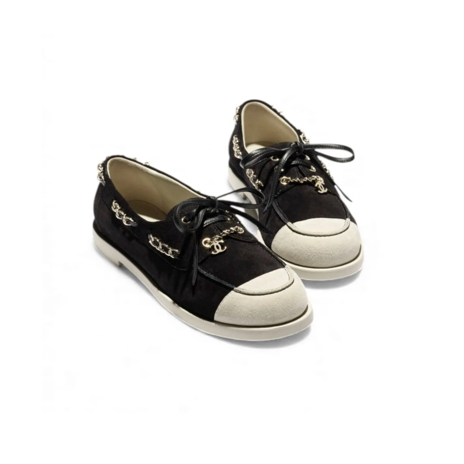 Chanel Suede Moccasins