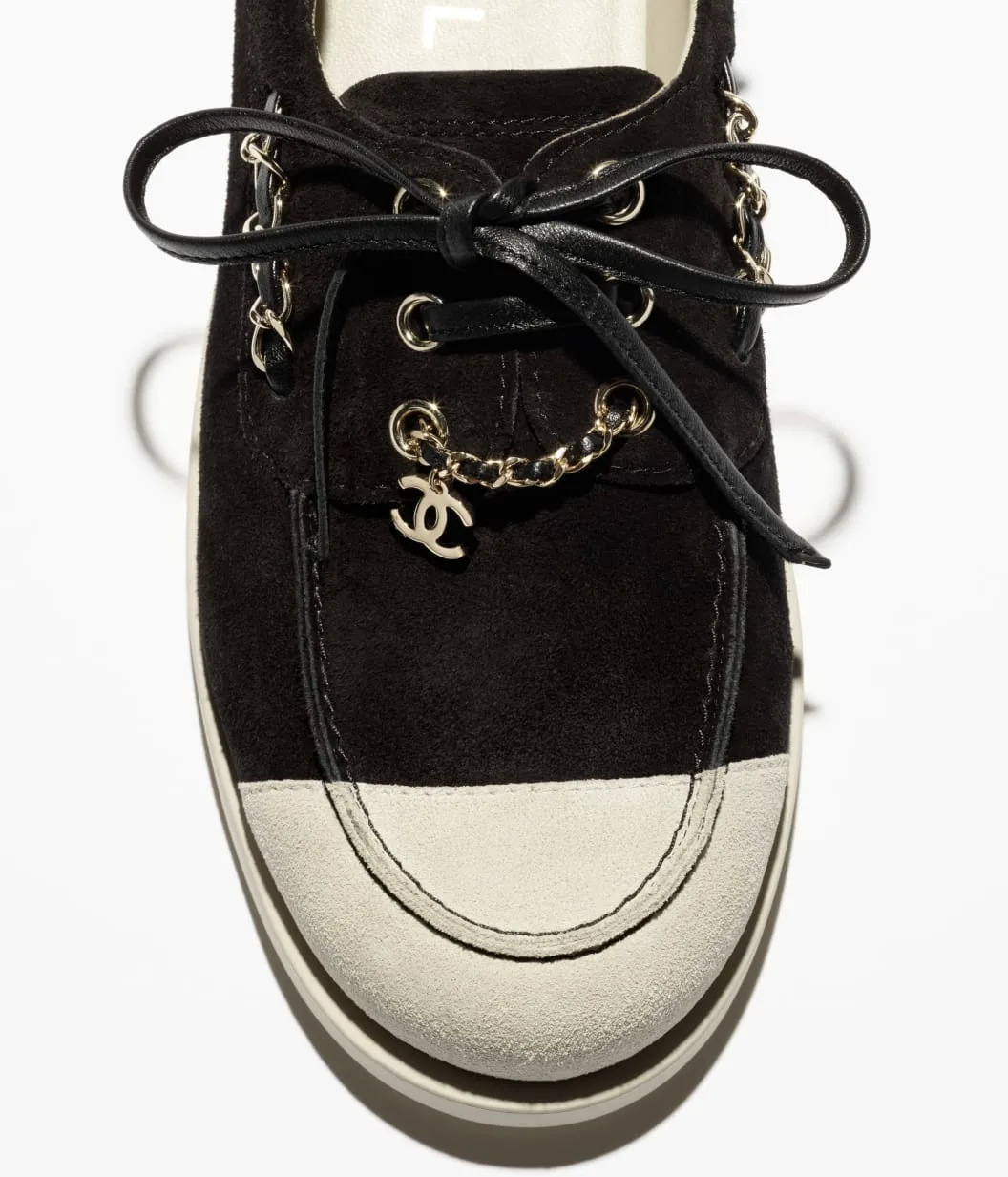Chanel Suede Moccasins Black --U5949 - Image 4
