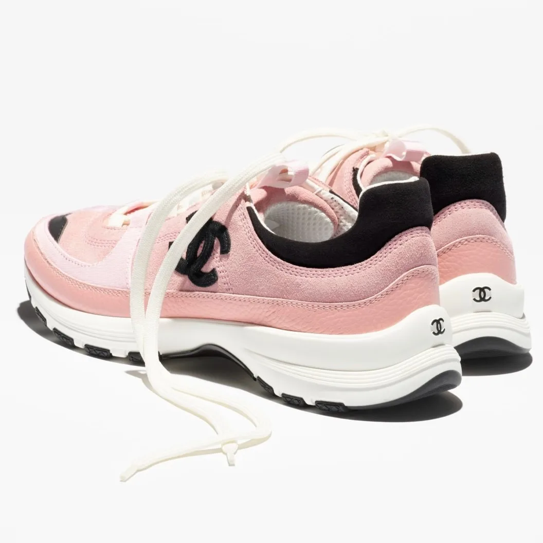 Chanel Trainers Light Pink/Black --U6221 - Image 3