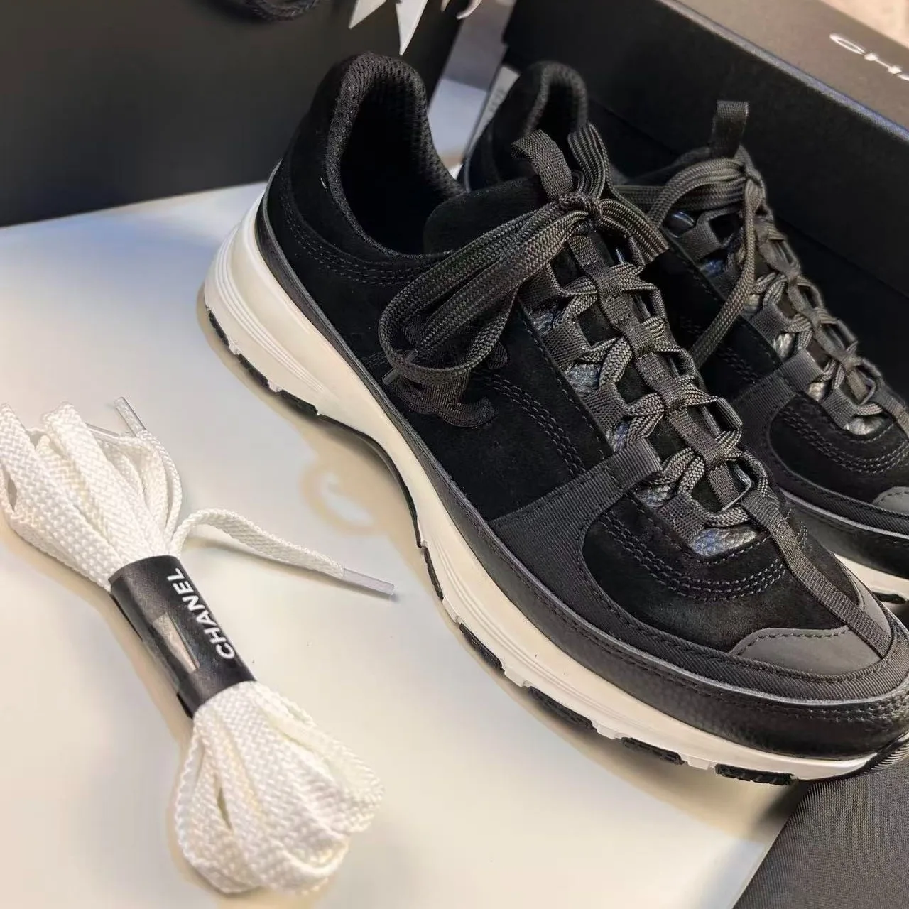 Chanel Trainers In Black - Image 3