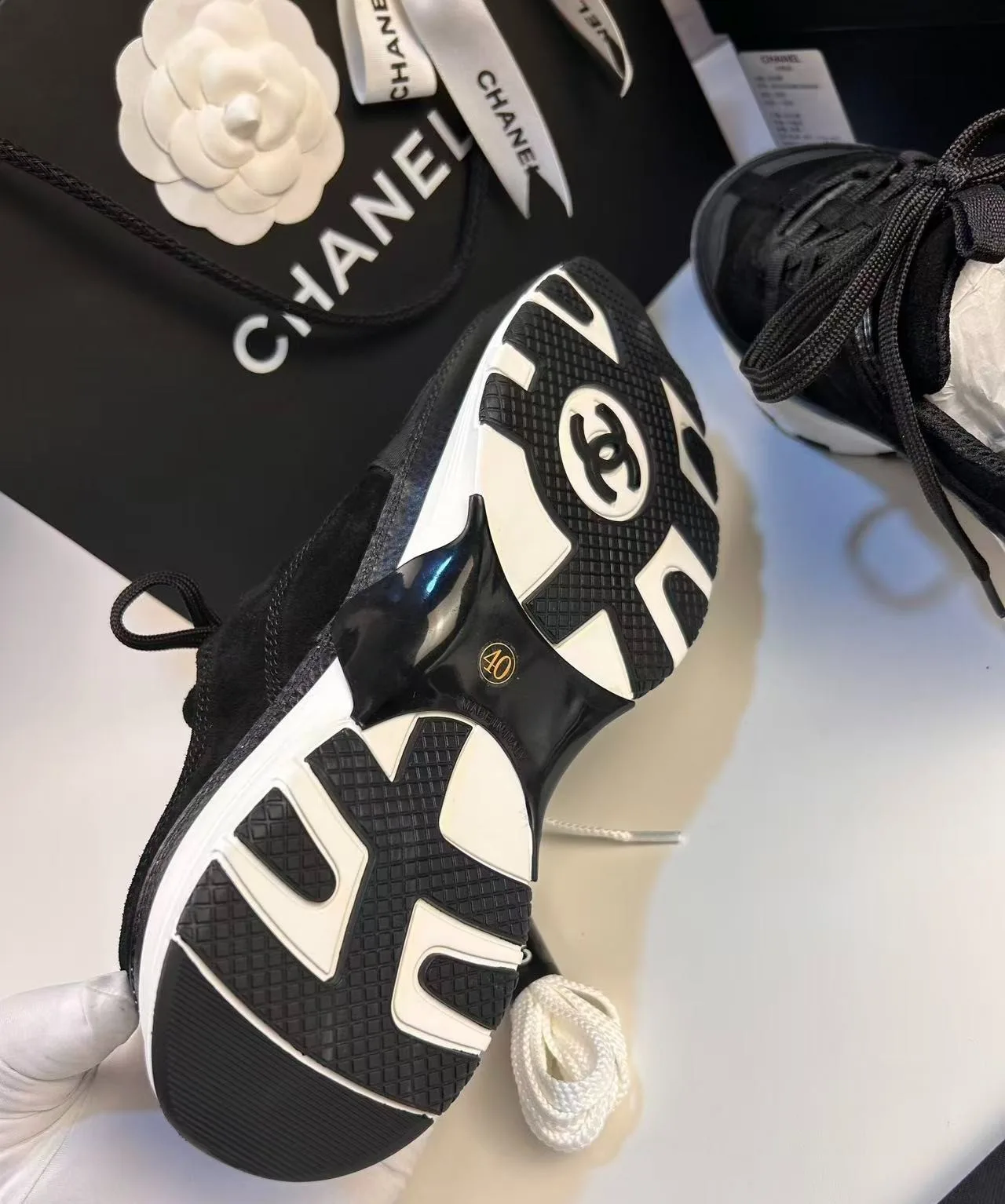 Chanel Trainers In Black - Image 6