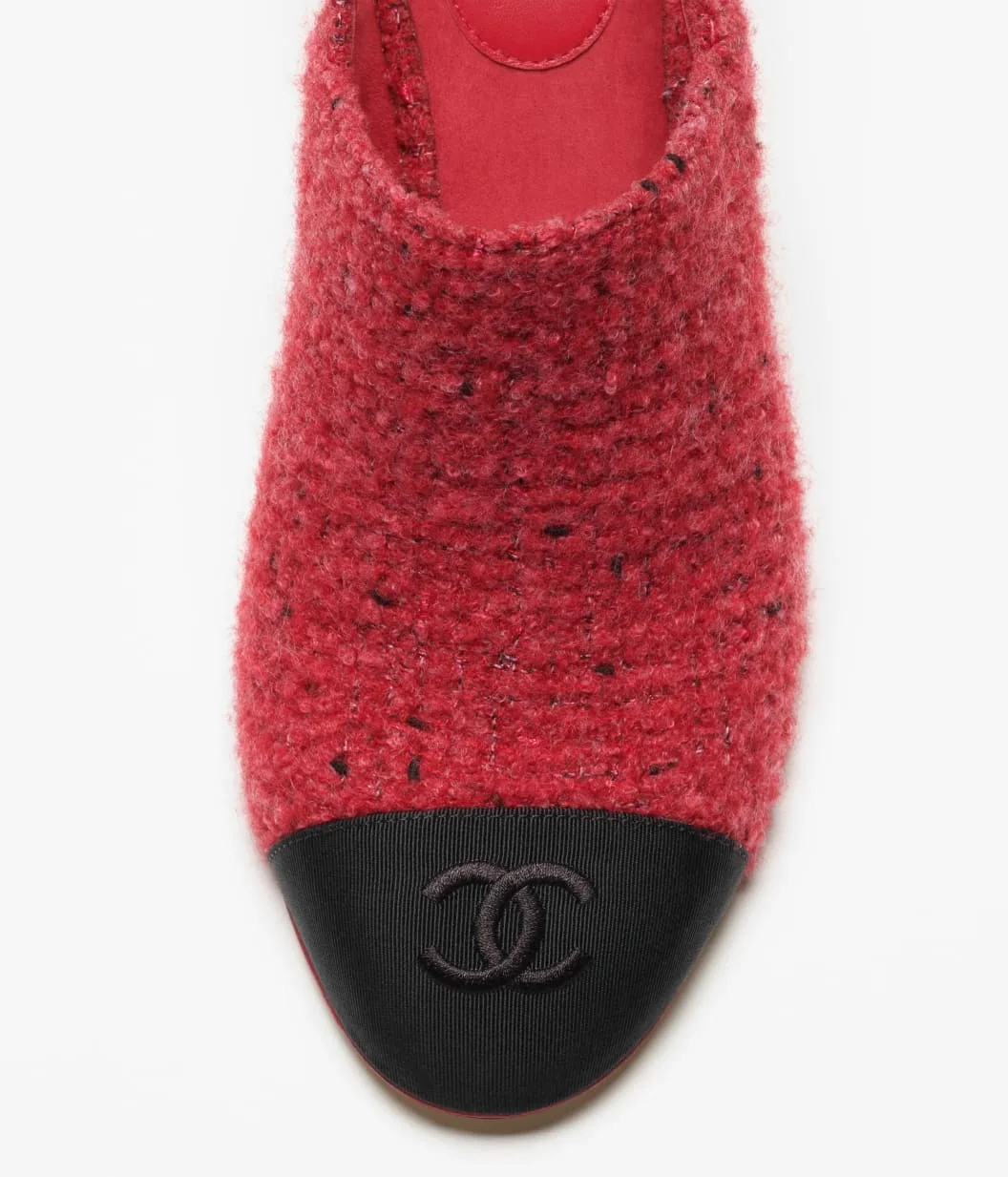 Chanel Tweed Slingbacks Red --U4533 - Image 4