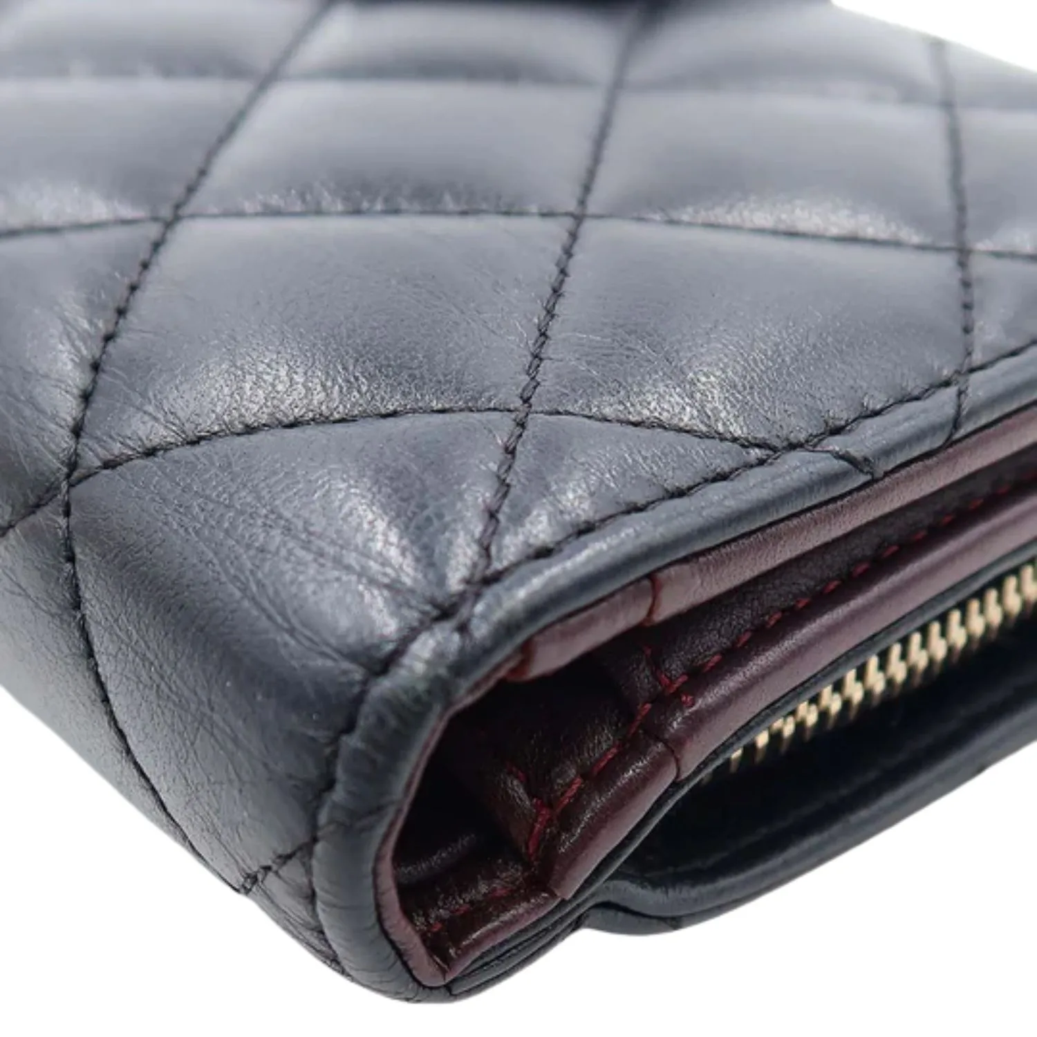 Chanel CC Lambskin Wallet Gold Hardware Black / - Image 4