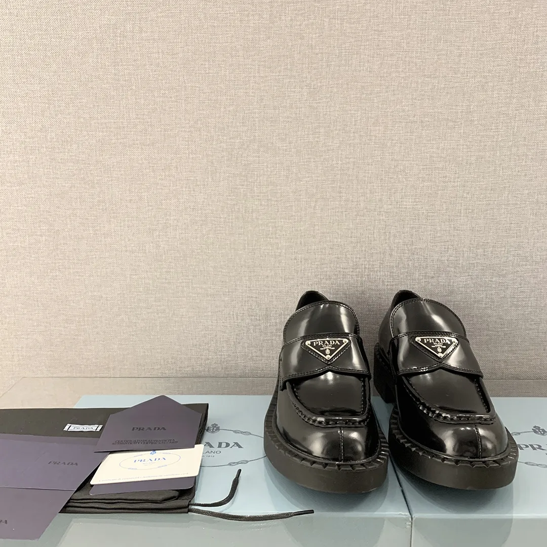 Prada Chocolate Patent Loafers Black / 1D246M_JHR_F0002_F_B050 - Image 3