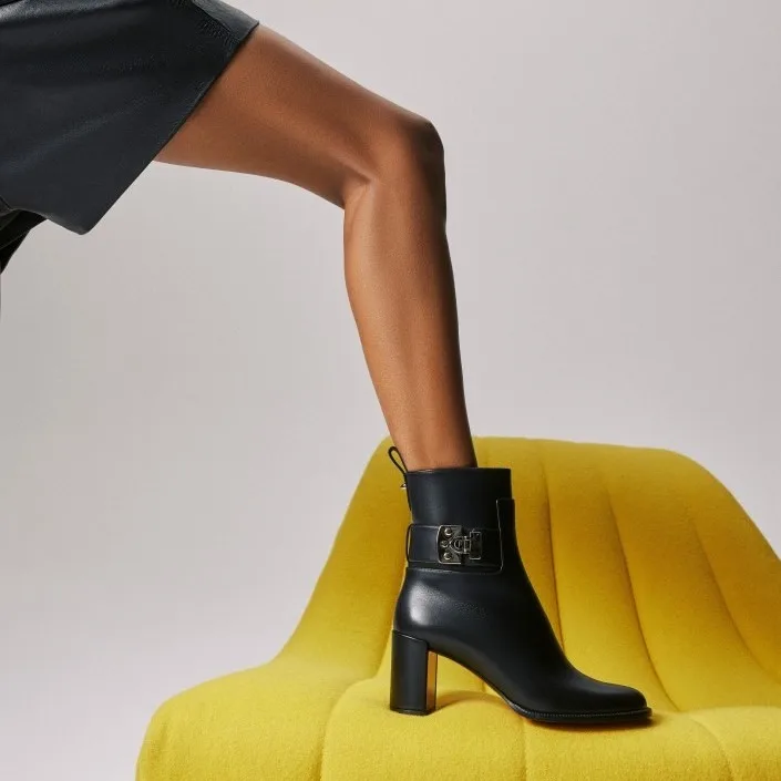 Alternative view of Christian Louboutin Booty Lock Low Boots Black
