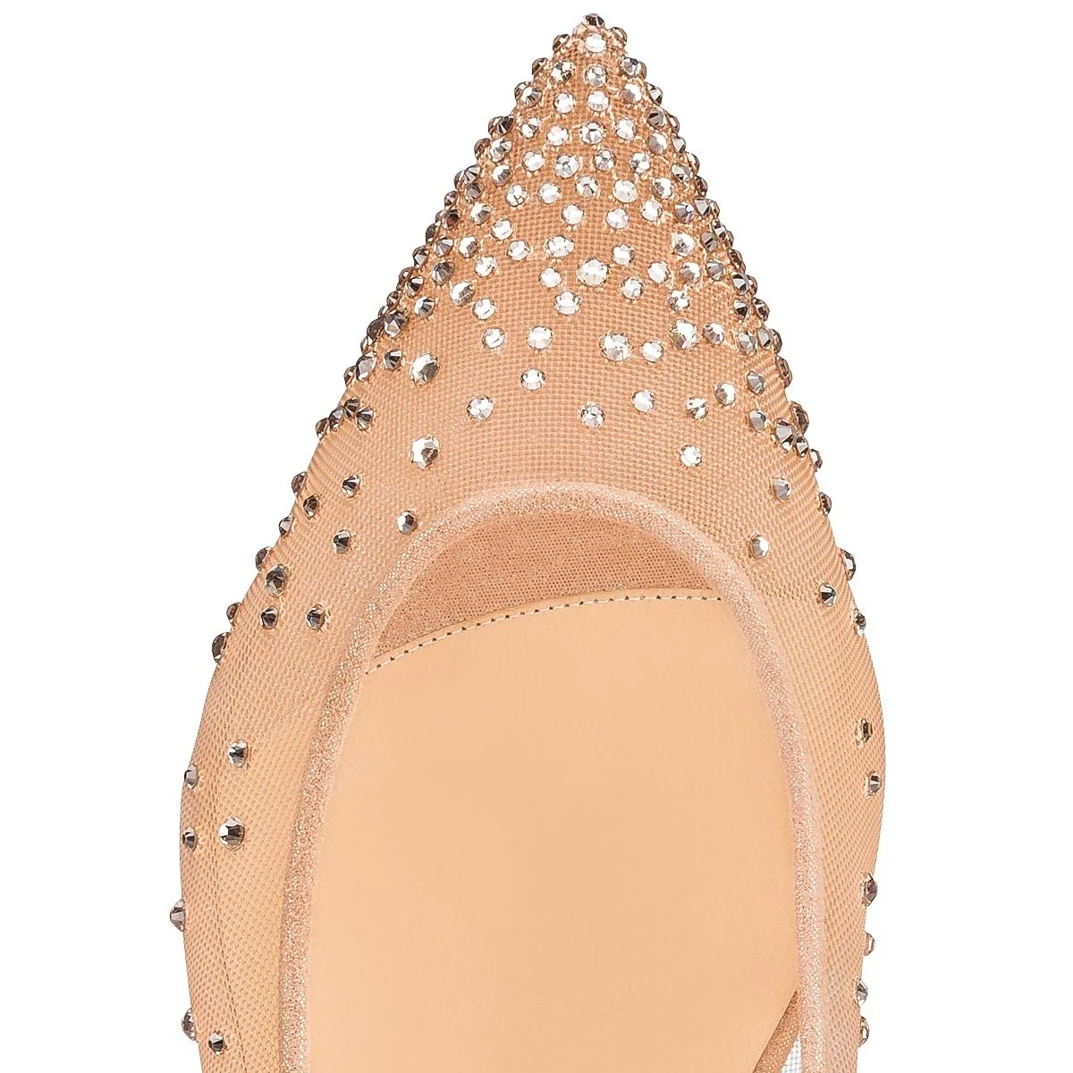 Christian Louboutin Follies Strass Ballerinas Beige - Image 3