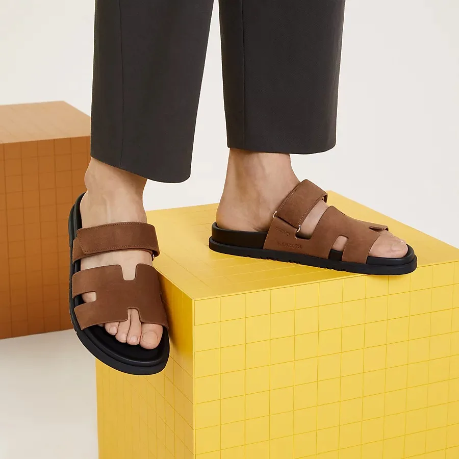 Hermes Chypre Sandals Natural - Image 5