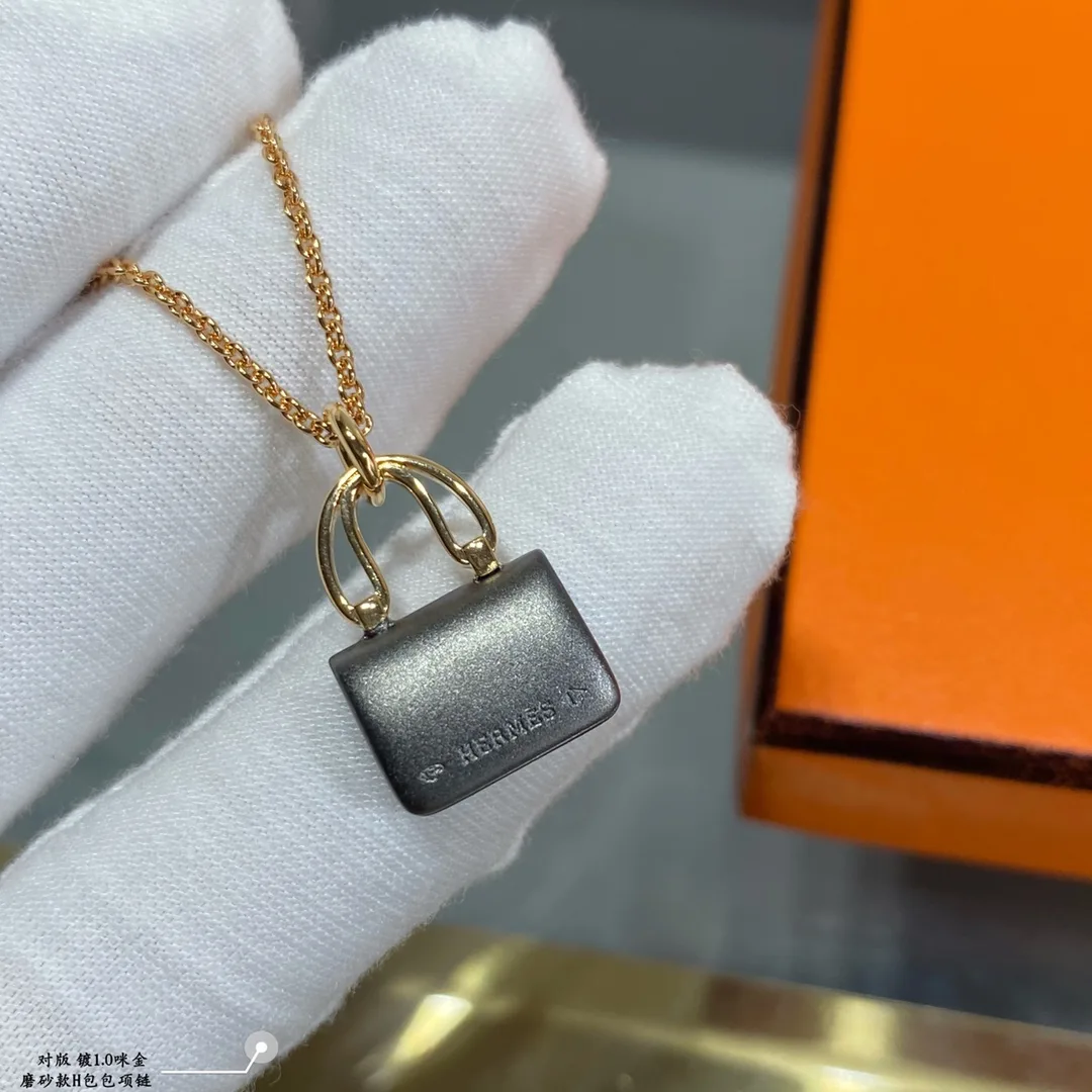Hermes Constance Amulets Pendant Necklace Gold Tone - Image 3