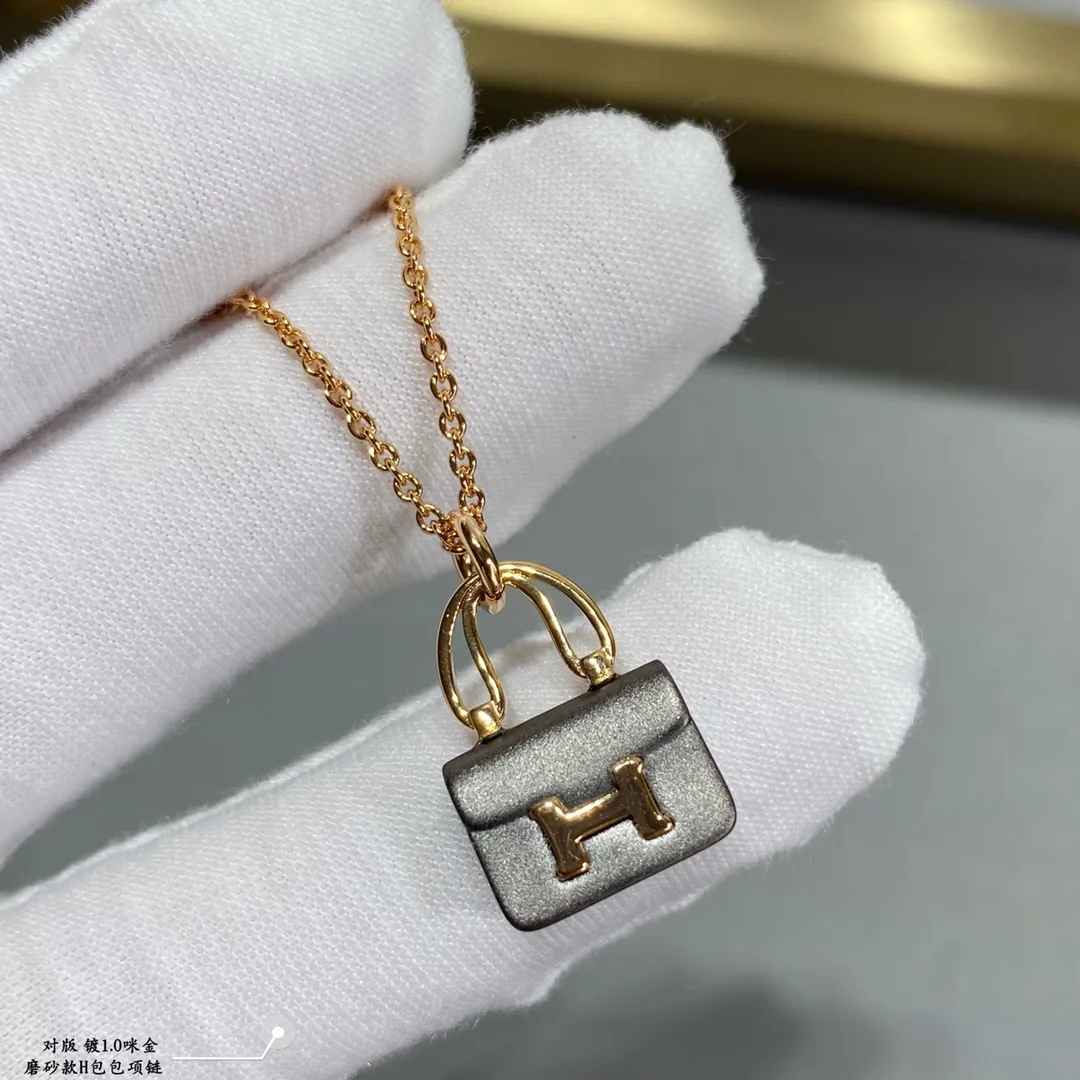 Hermes Constance Amulets Pendant Necklace Gold Tone - Image 6