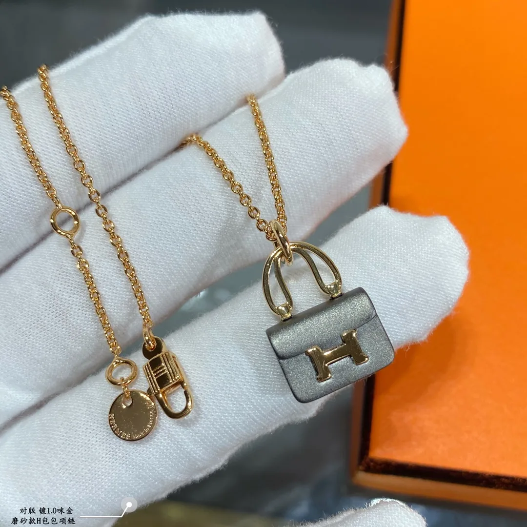Hermes Constance Amulets Pendant Necklace Gold Tone - Image 7