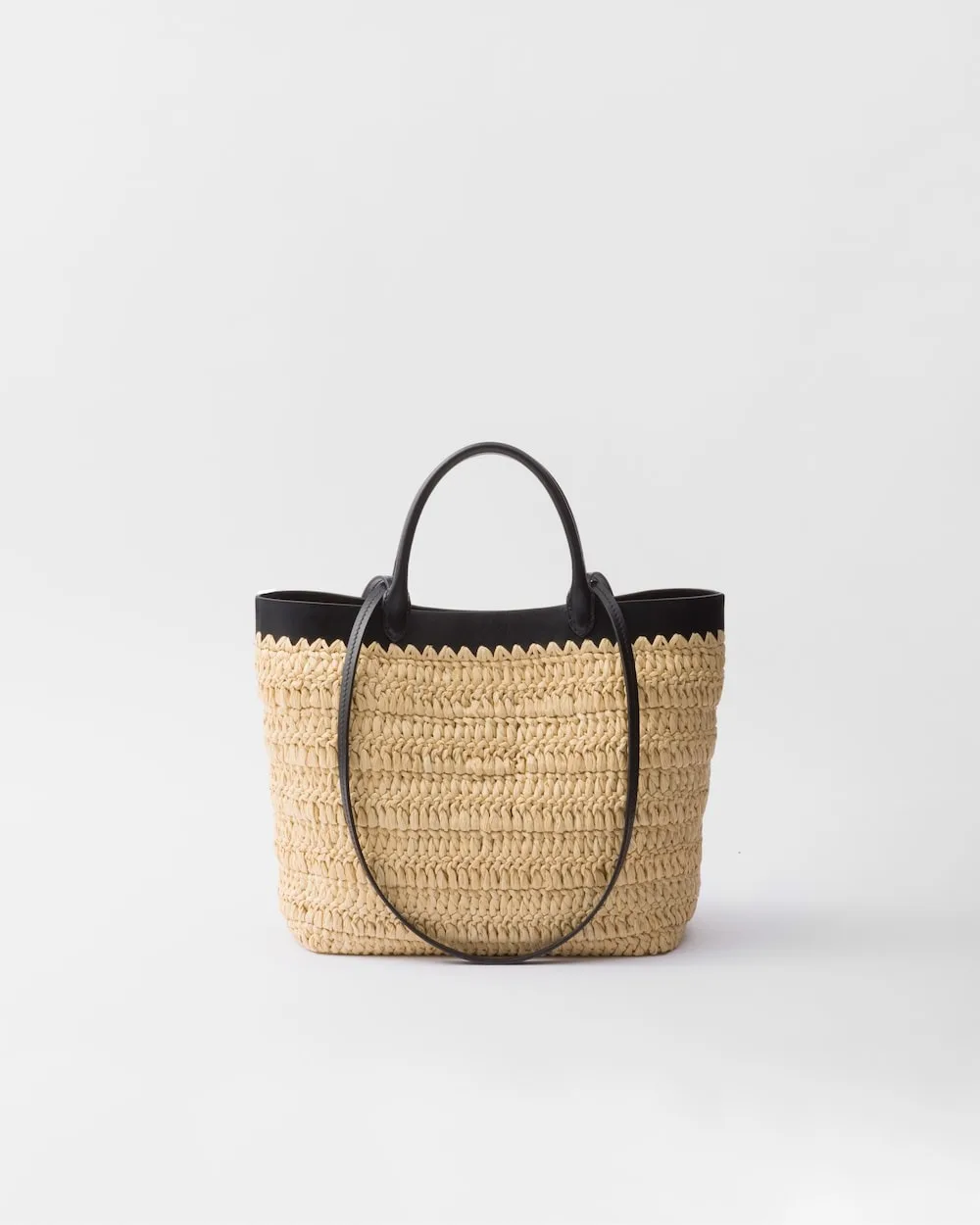 Prada Small Crochet Tote Bag Tan / - 1BG500_2M2Q_F0I55_V_GOO - Image 3
