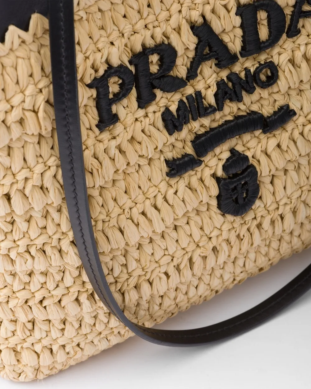 Prada Small Crochet Tote Bag Tan / - 1BG500_2M2Q_F0I55_V_GOO - Image 5