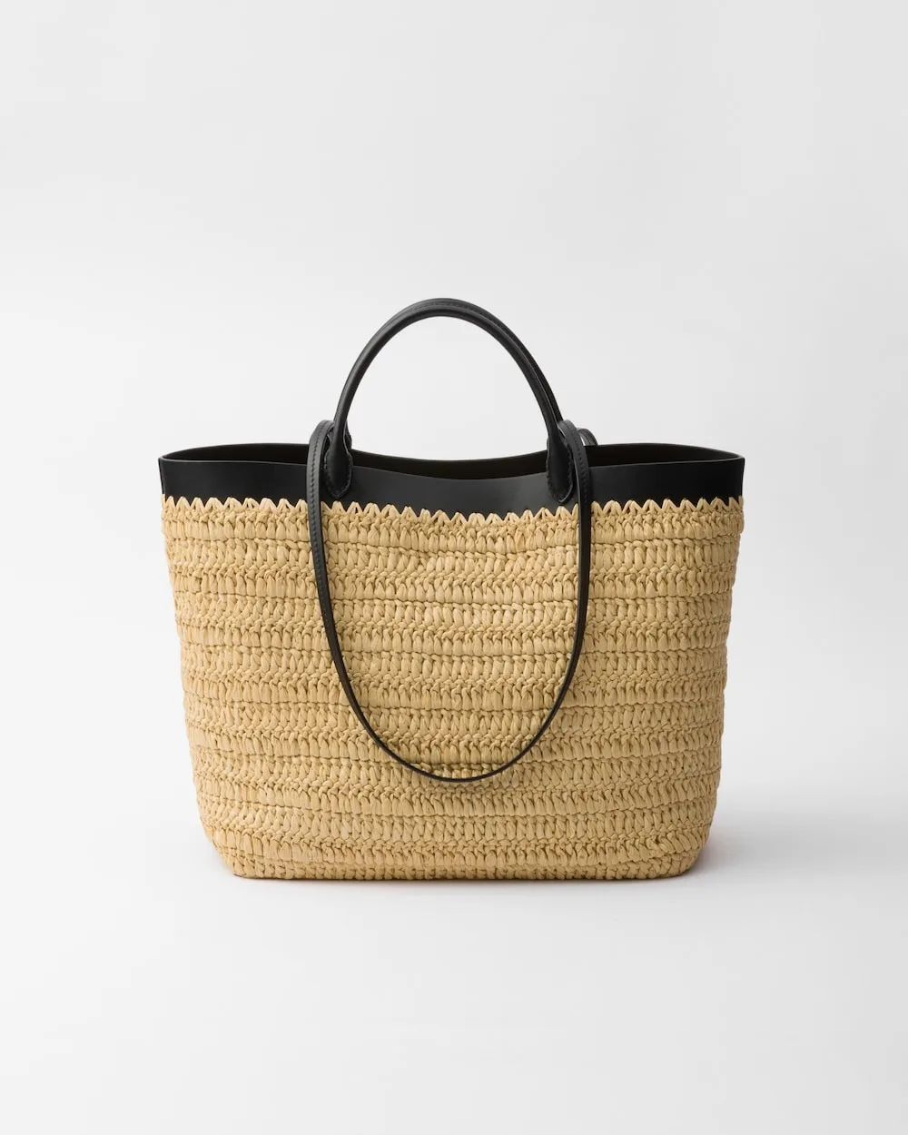 Prada Medium Crochet Tote Bag Tan / - 1BG499_2M2Q_F0I55_V_GOO - Image 3