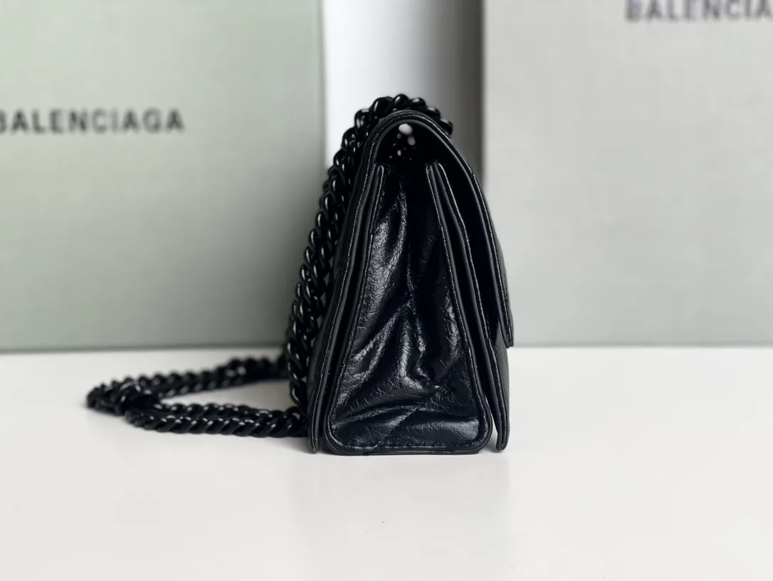 Alternative view of Balenciaga Crush Small Chain Bag Quilted In Black /