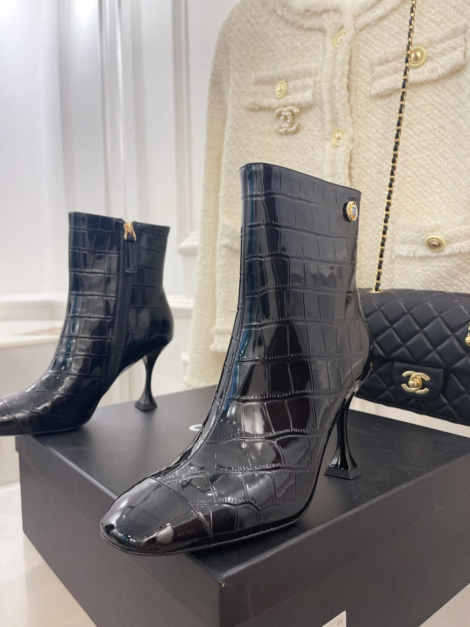 Chanel Women’s Short Boots Black - Image 9