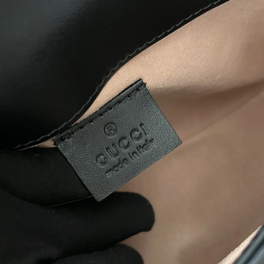 Gucci GG Marmont Mini Top Handle Bag Black - Image 4