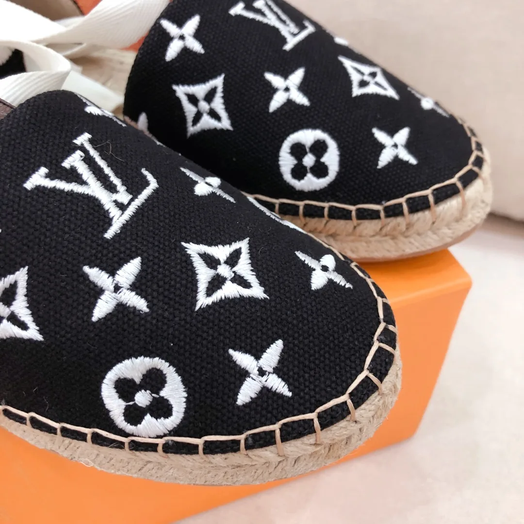 Louis Vuitton Women’s Starboard Flat Espadrille Black - Image 3