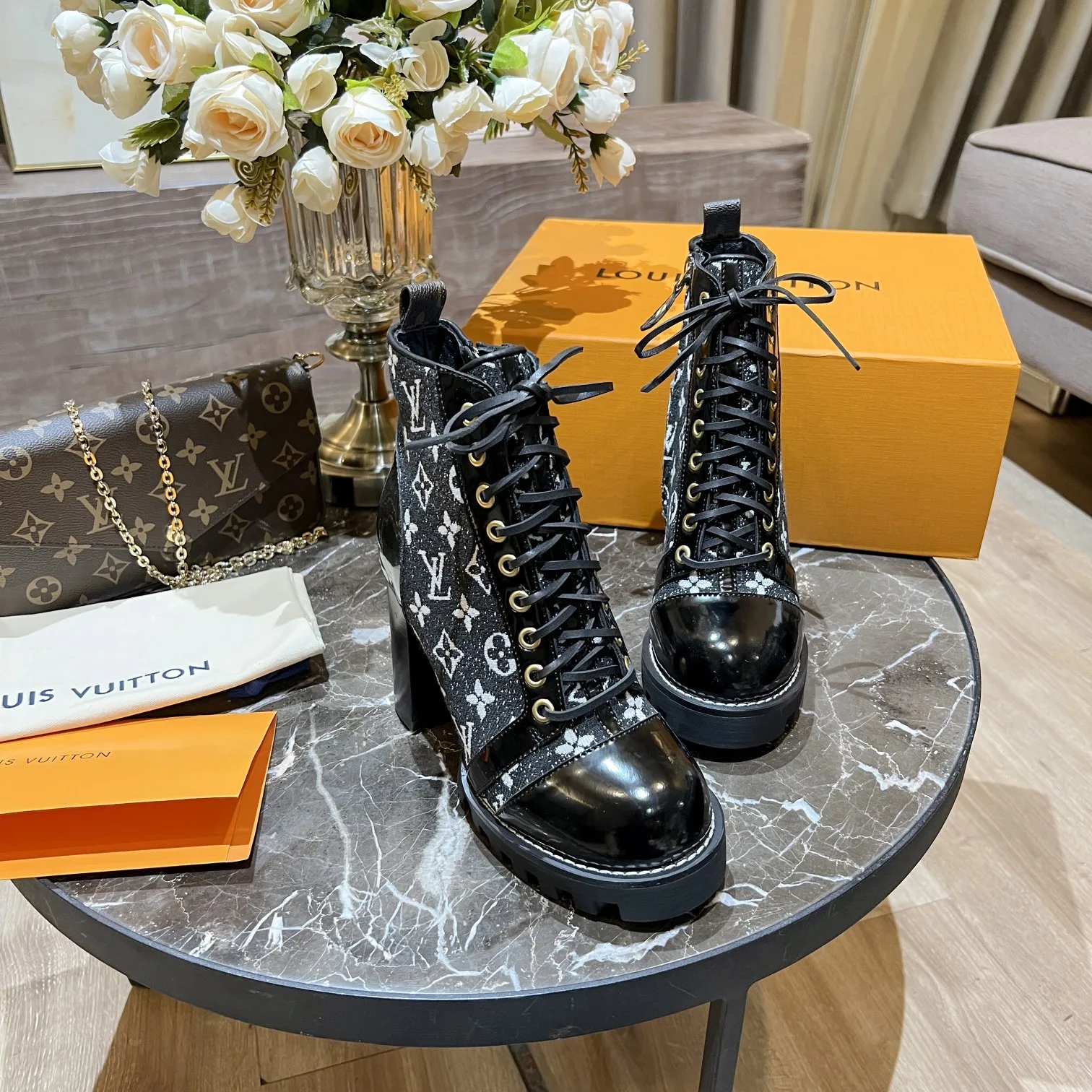 Louis Vuitton Women’s Star Trail Ankle Boots Black - Image 9