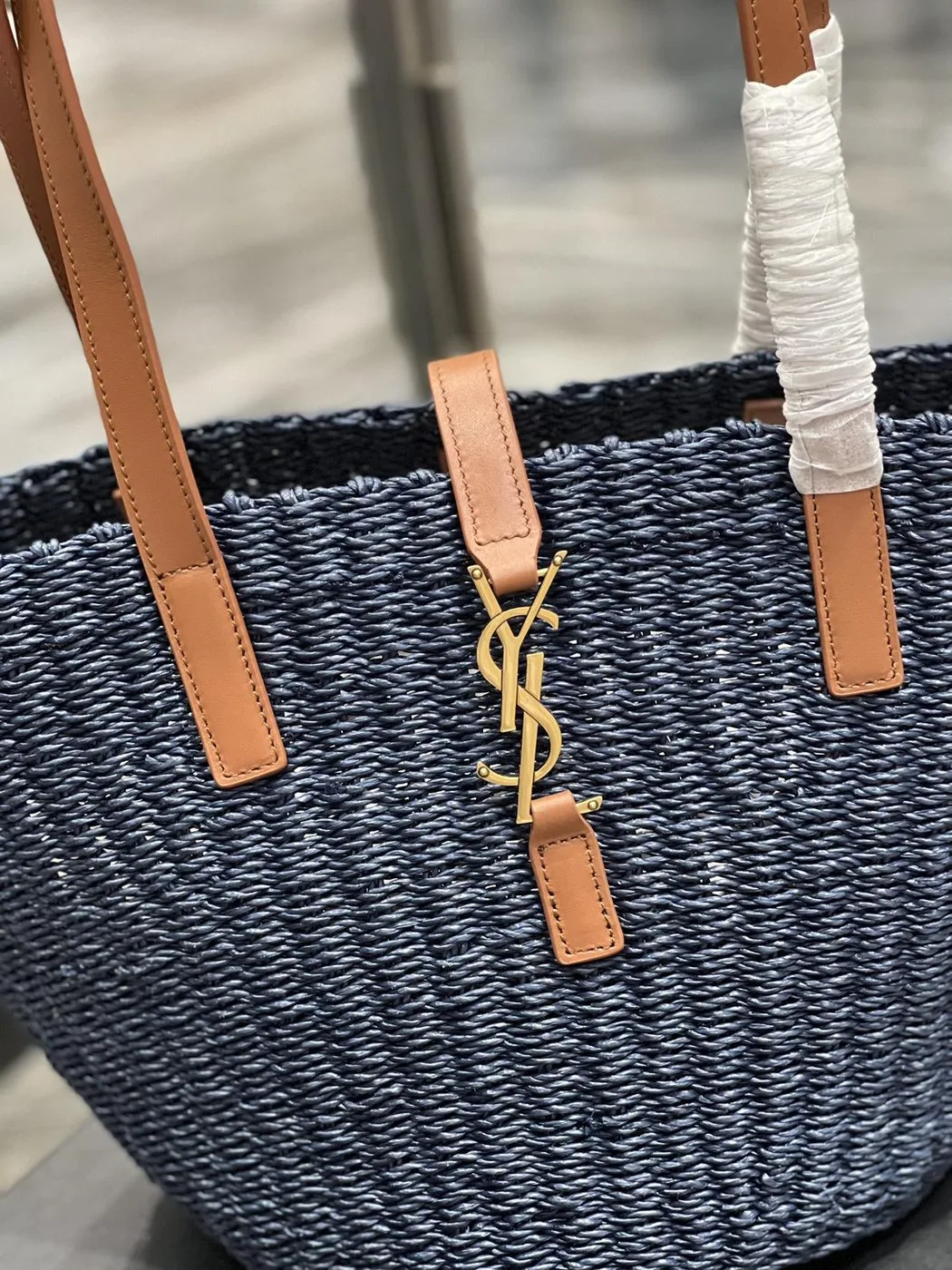 Saint Laurent Panier Medium Bag Blue - Image 3