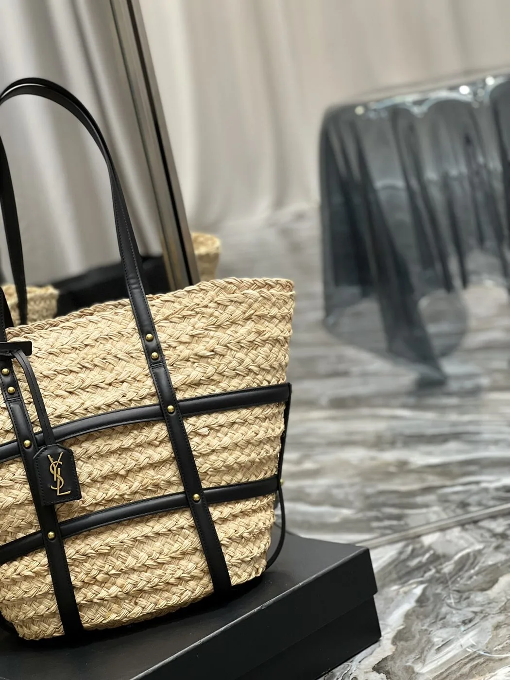 Alternative view of Saint Laurent Beatrix Panier Cut Out Beige