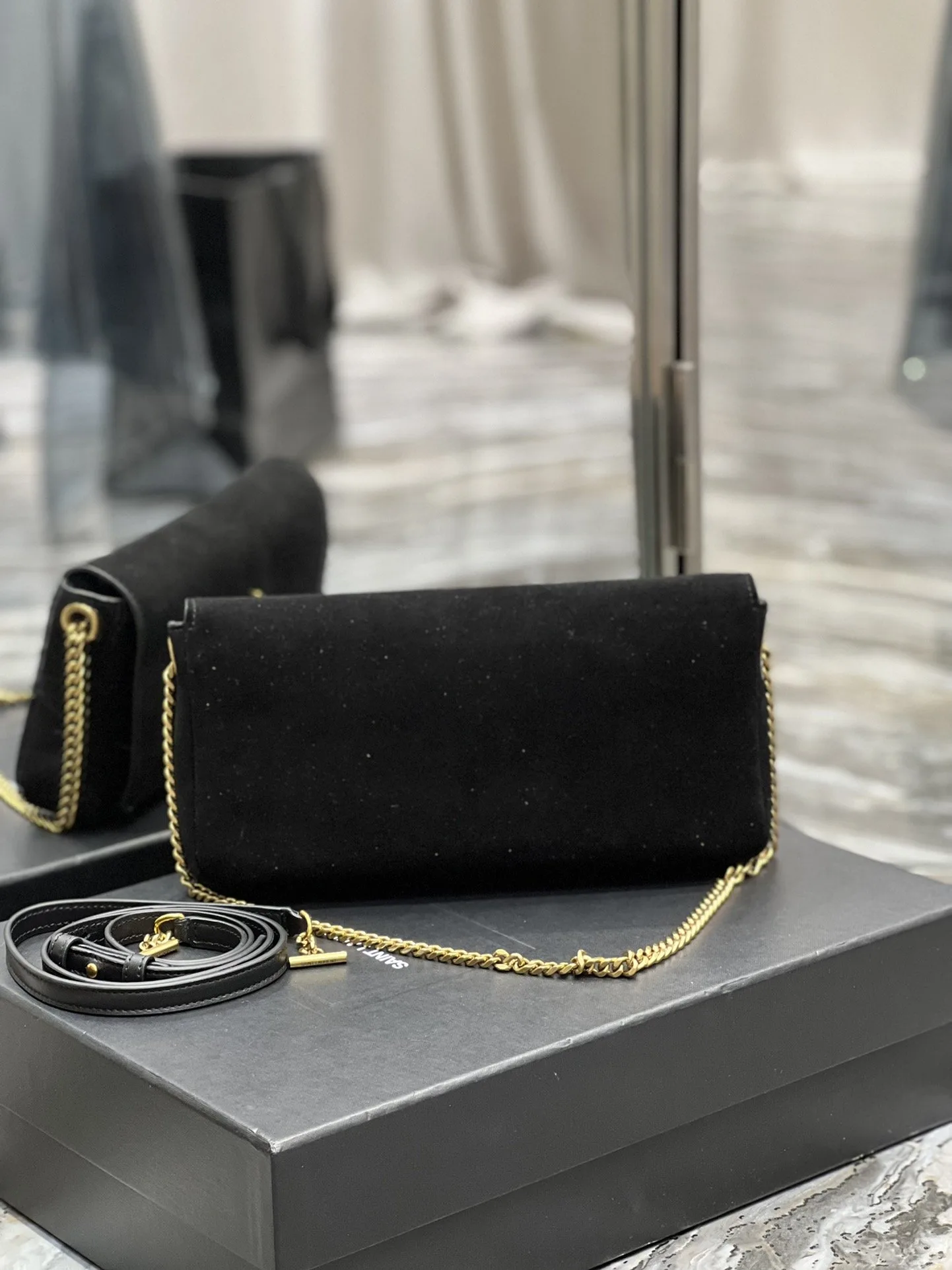 Saint Laurent Kate 99 Chain Bag With Tassel Black - Image 7