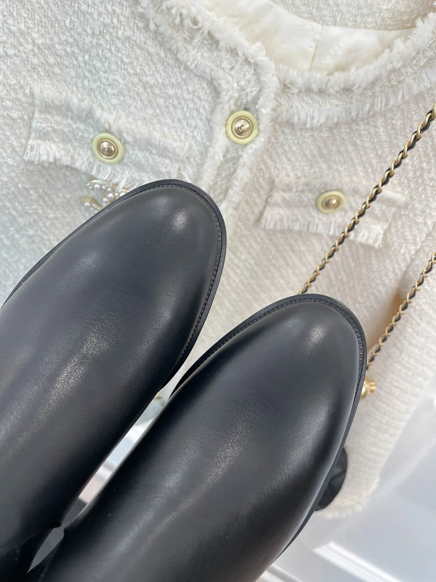 Chanel Ankle Boots With Chain Black / - Image 8