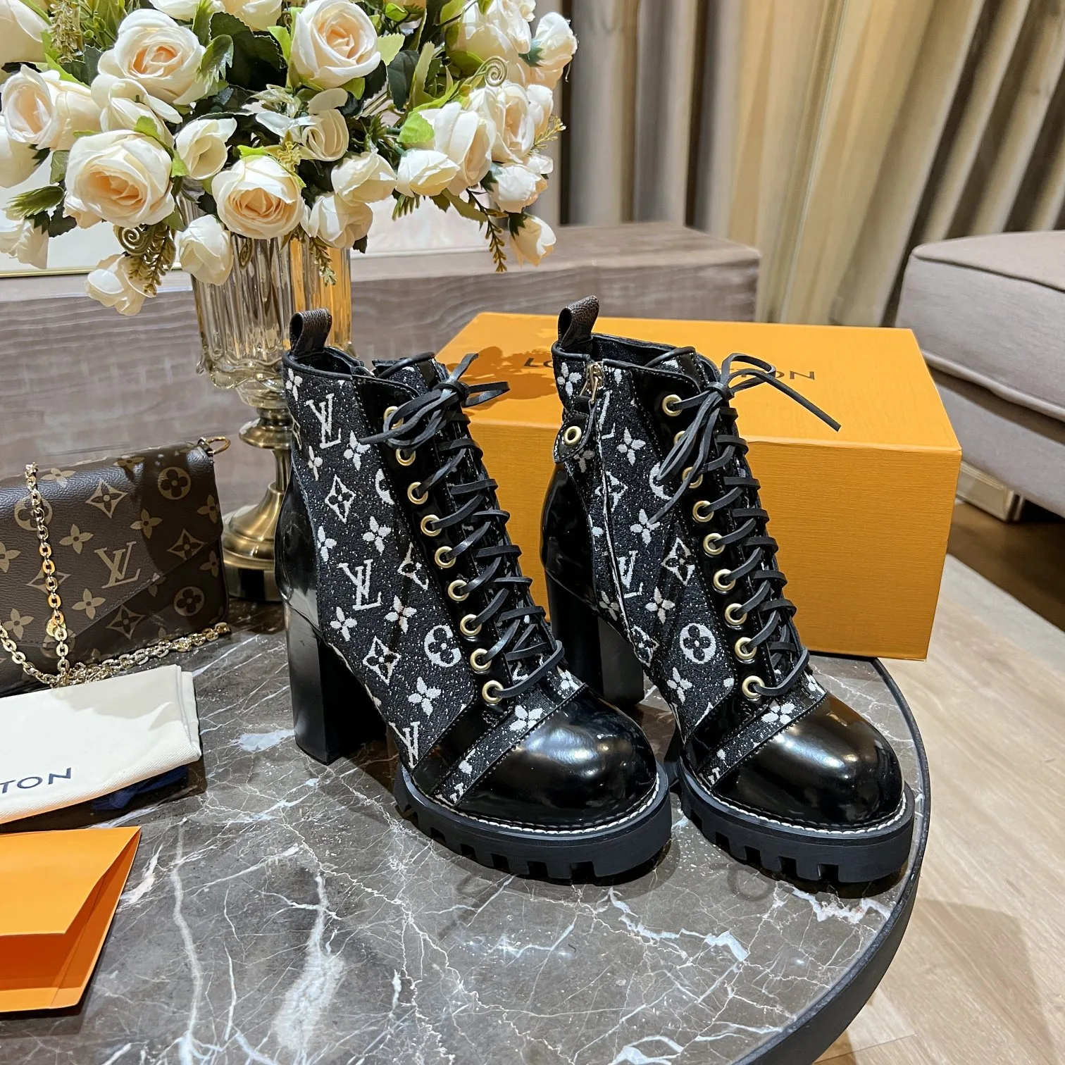 Louis Vuitton Women’s Star Trail Ankle Boots Black - Image 8