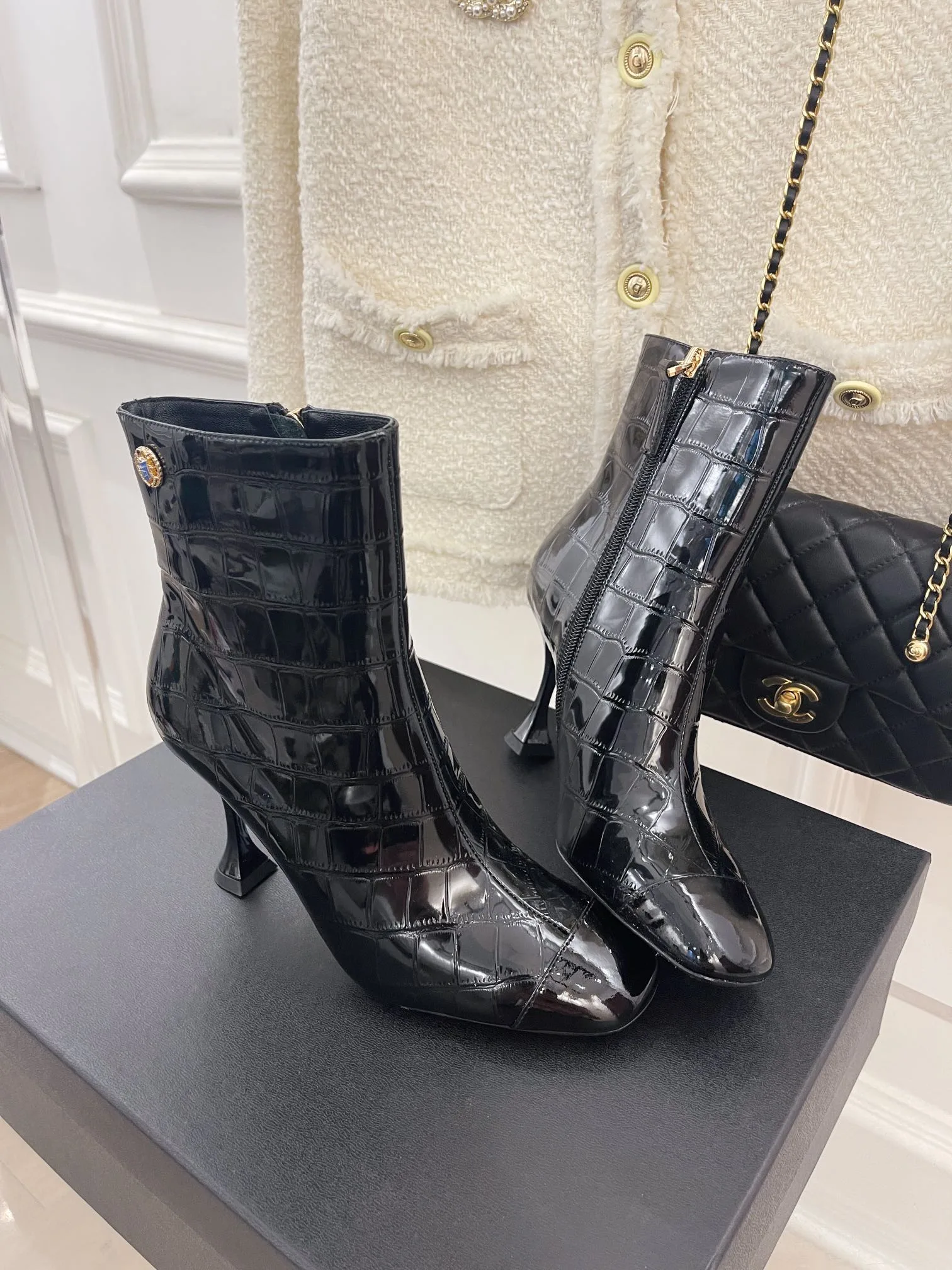 Chanel Women’s Short Boots Black - Image 8