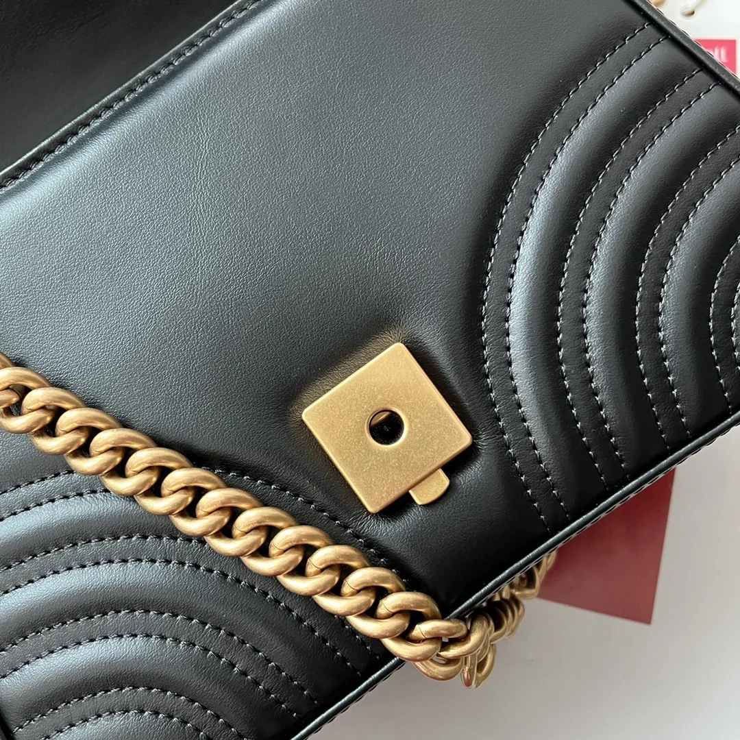 Gucci GG Marmont Mini Top Handle Bag Black - Image 2
