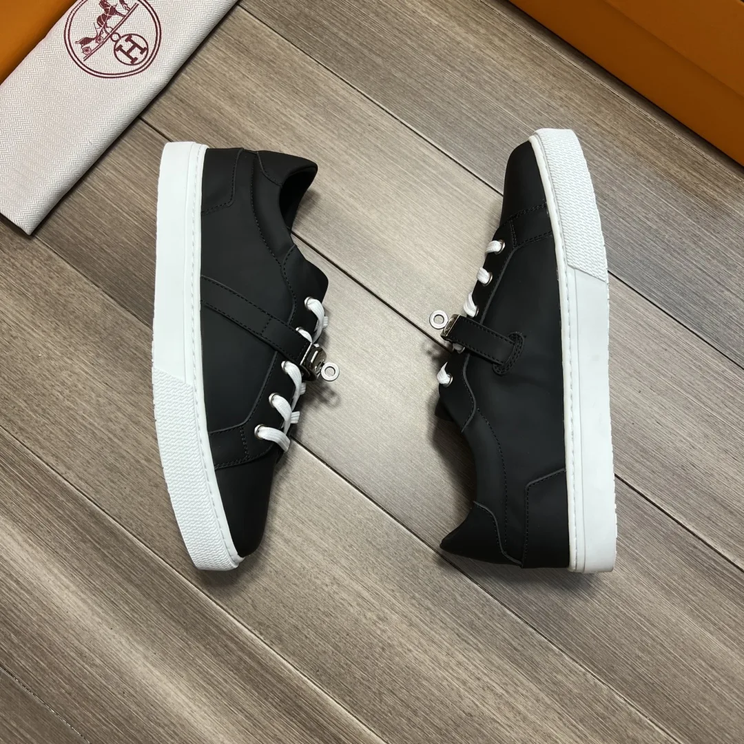 Hermes Casual Sneakers Black - Image 6