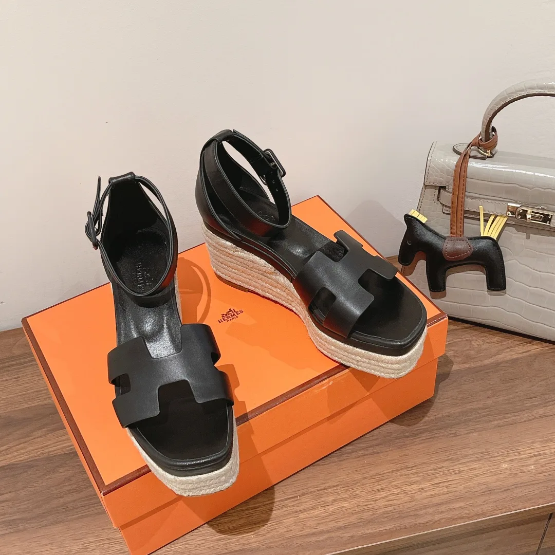 Hermes Doll 40 Espadrilles Black / - Image 4