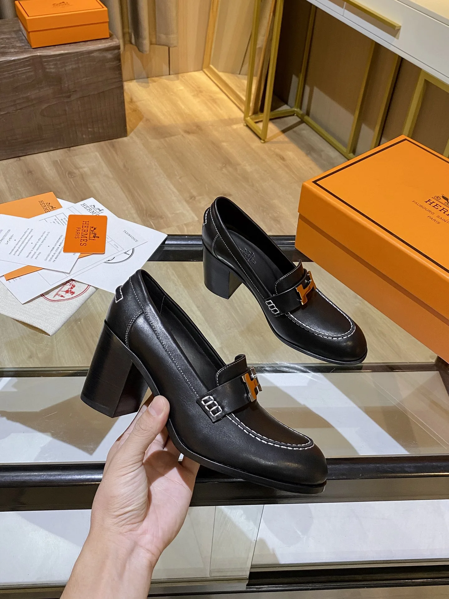 Hermes Shoes Heel Black / - Image 5