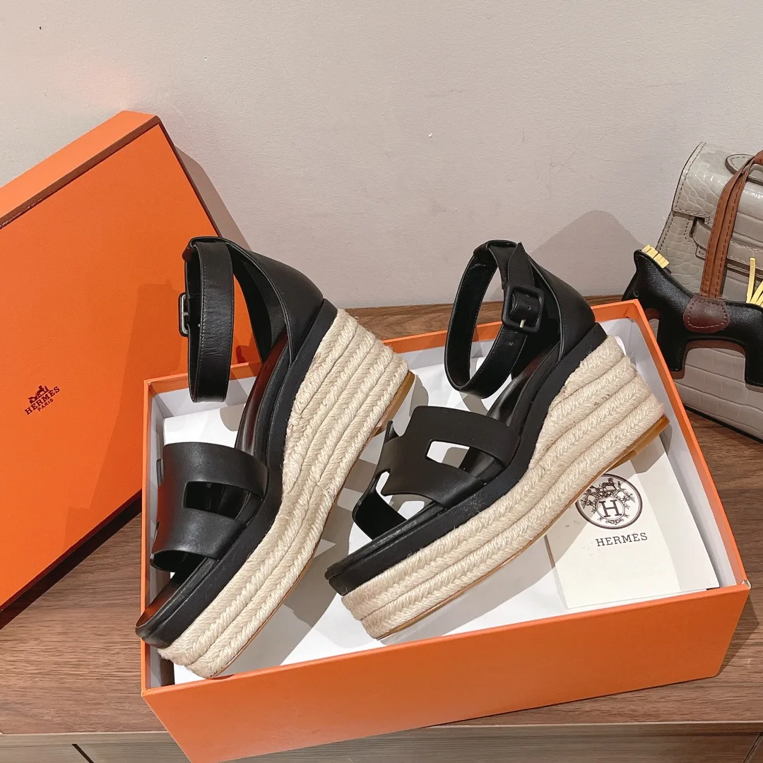 Hermes Doll 40 Espadrilles Black / - Image 3