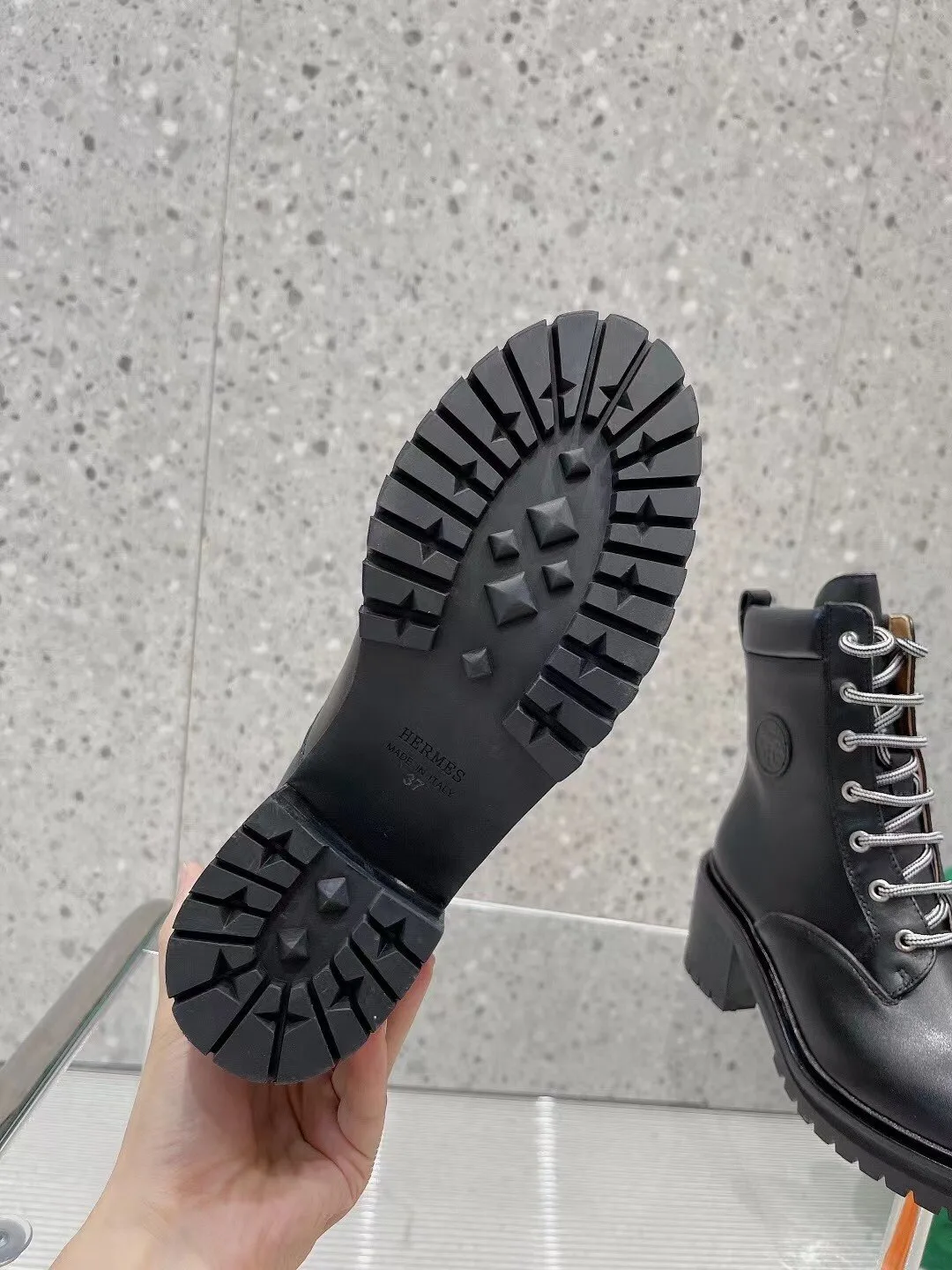Hermes Bridge Ankle Boots Black - Image 4