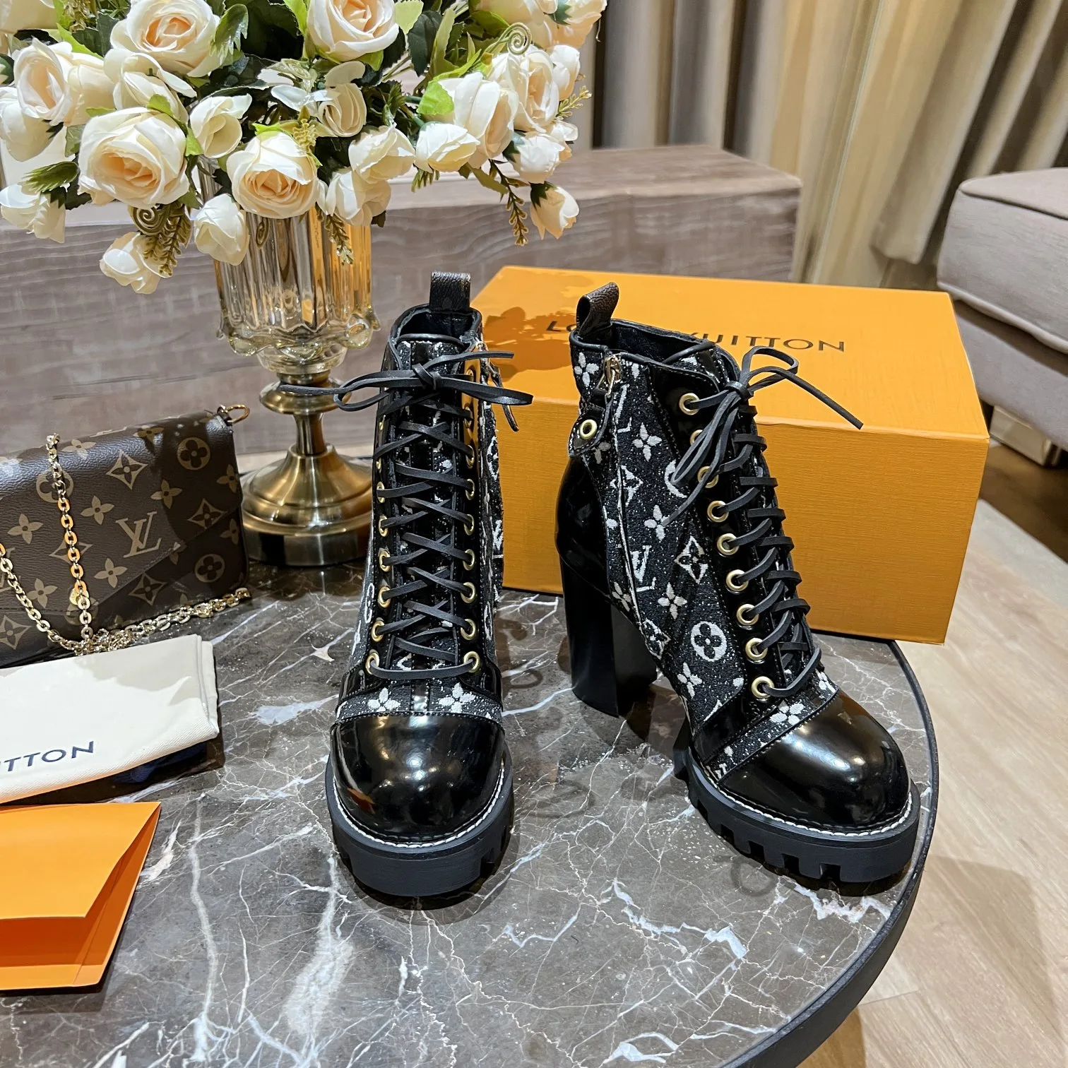 Louis Vuitton Women’s Star Trail Ankle Boots Black - Image 4