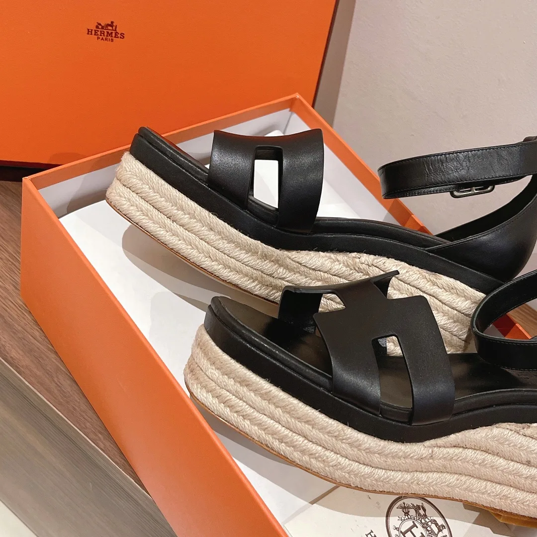 Hermes Doll 40 Espadrilles Black / - Image 2