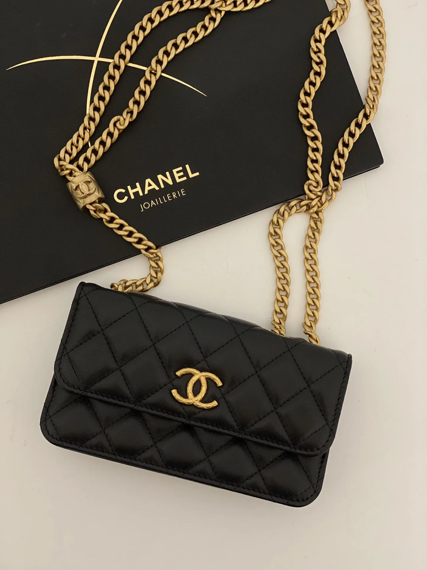 Alternative view of Chanel Wallet With Strap / Black Gold Hardware