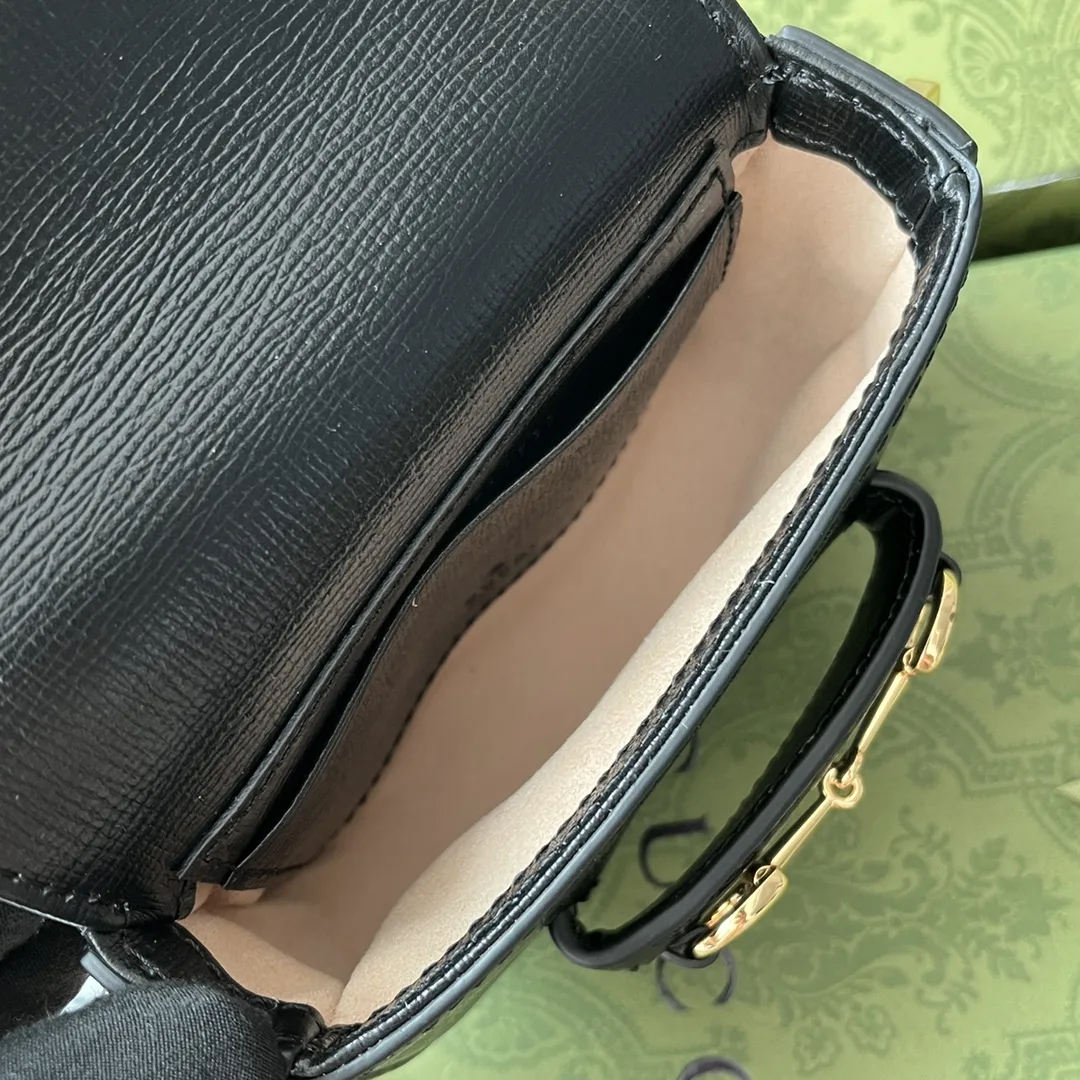 Alternative view of Gucci Horsebit 1955 Strap Wallet Black