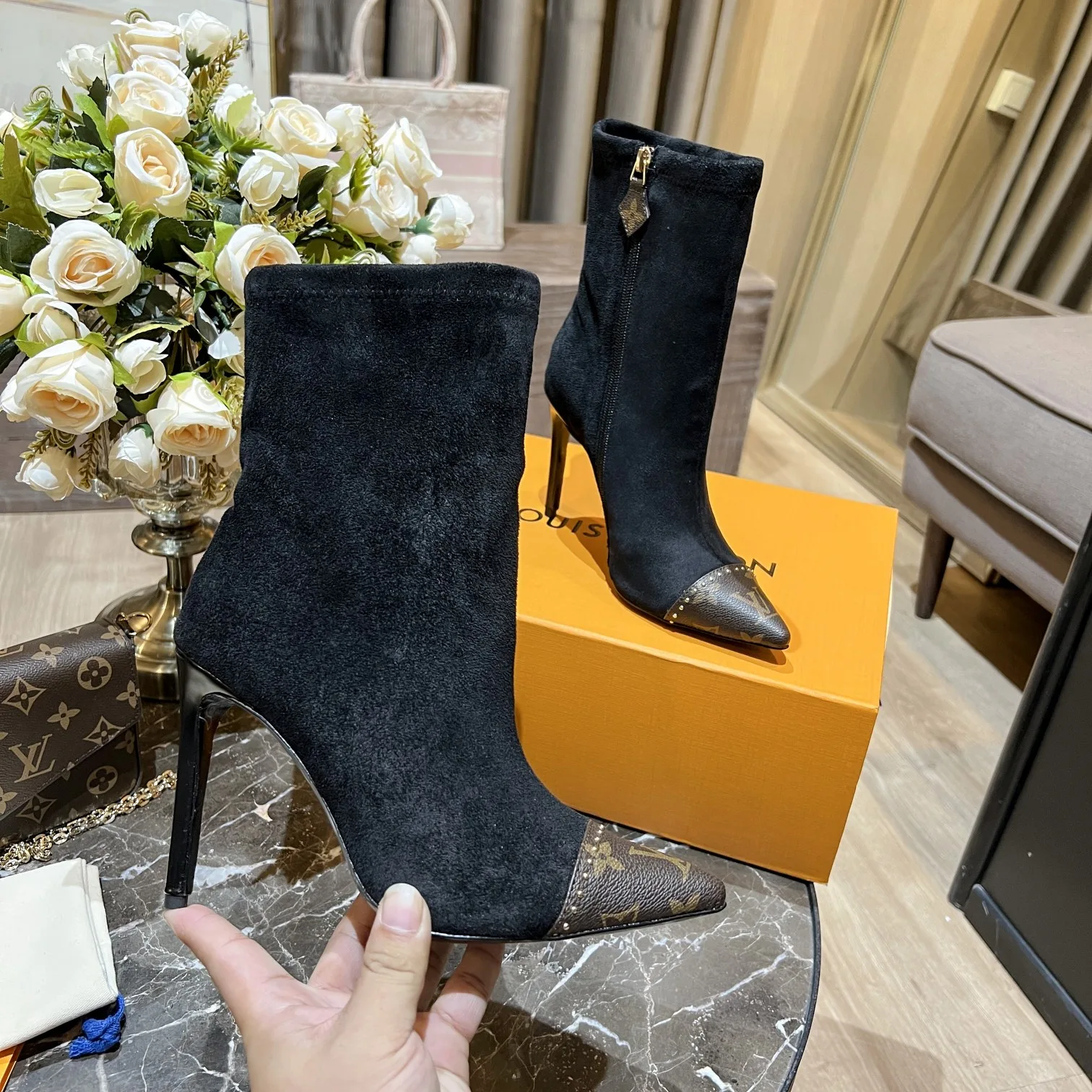 Alternative view of Louis Vuitton Women’s Cherie Ankle Boots Black