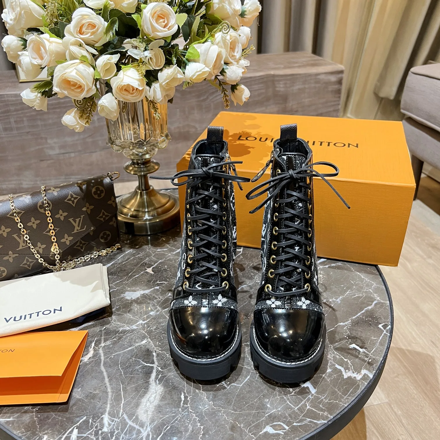 Louis Vuitton Women’s Star Trail Ankle Boots Black - Image 2
