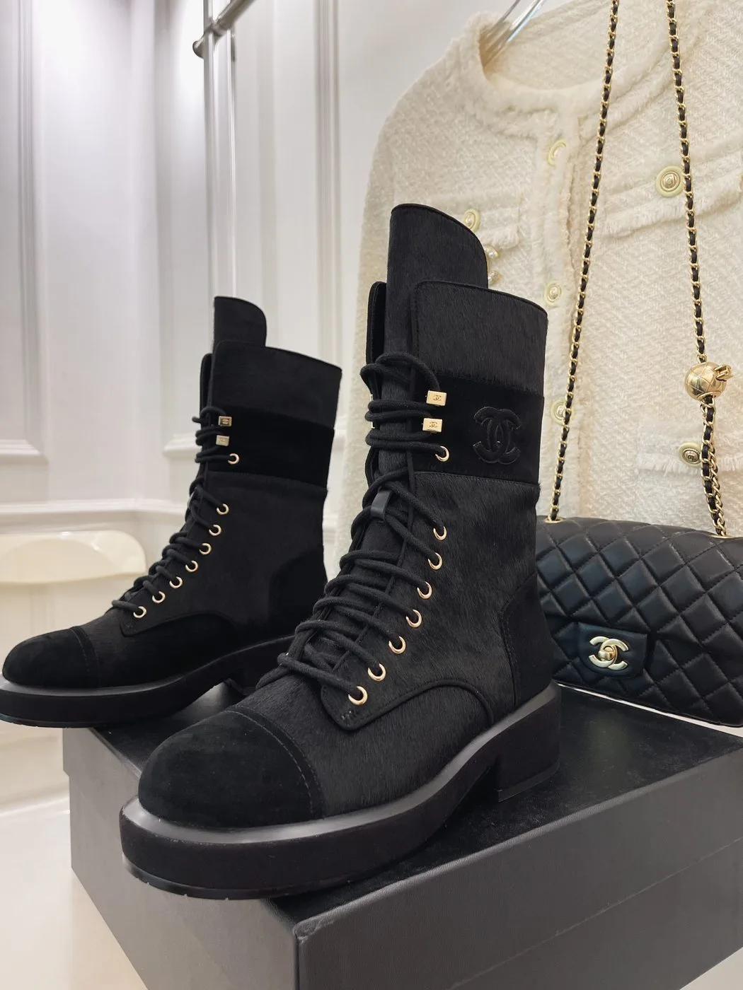 Chanel Women’s Lace-Ups Black - Image 4