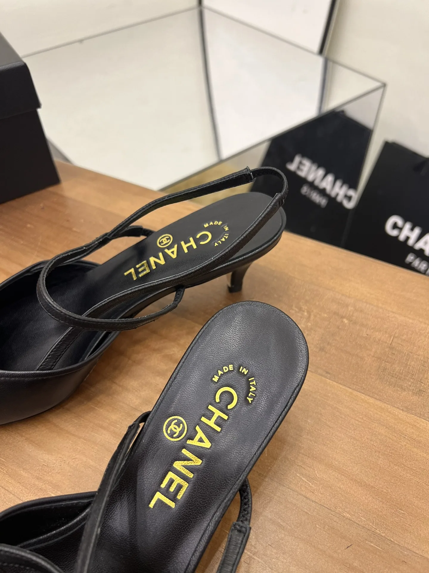 Alternative view of Chanel Womens Camellia Flower Slingback Black