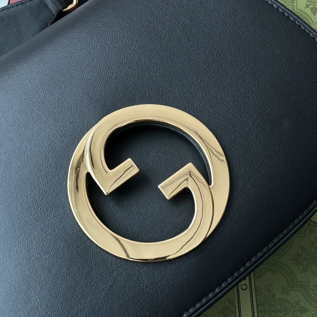 Gucci Blondie Medium Shoulder Bag / Black Gold Hardware - Image 8