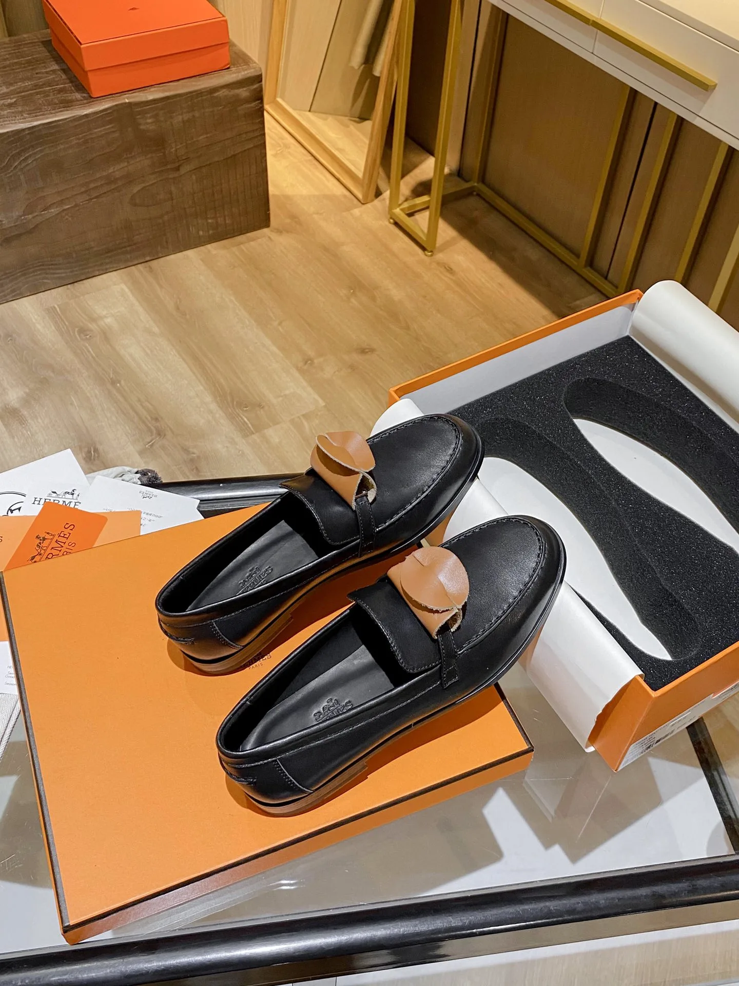 Hermes Destin Loafers Black - Image 5