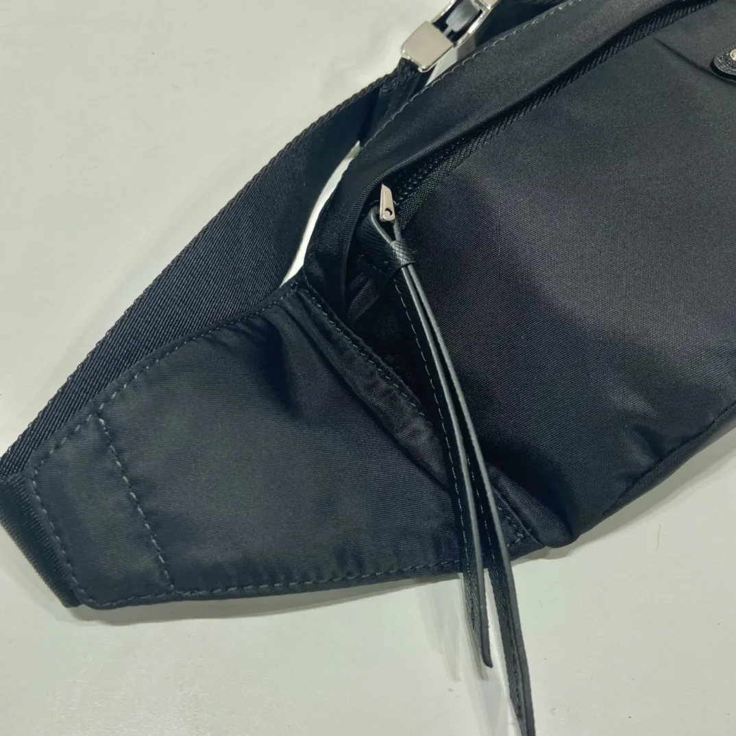 Prada Re-Nylon And Saffiano Belt Bag Black - Image 4