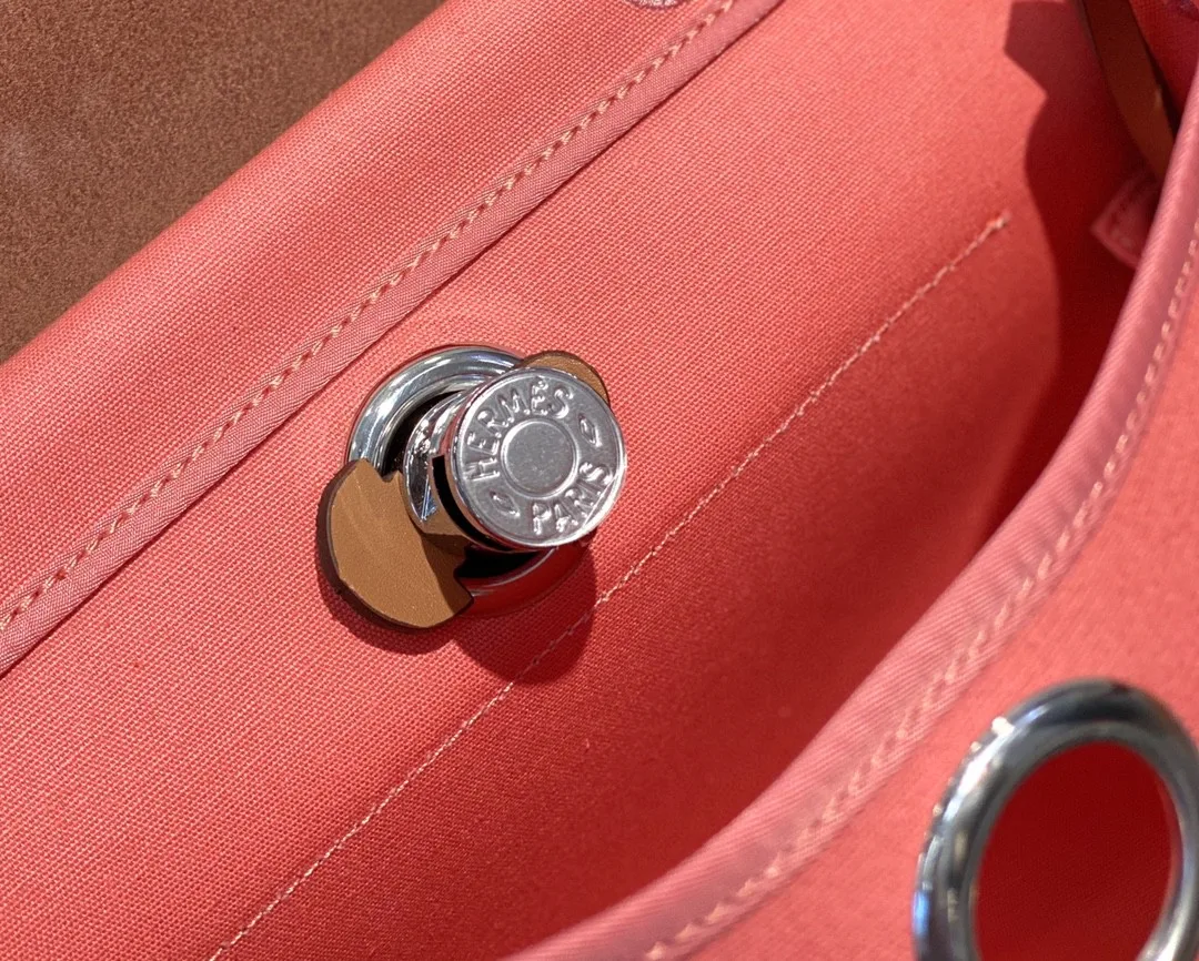 Hermes Herbag Zip Bag Pink, Silver Toned Hardware Bag - Image 2
